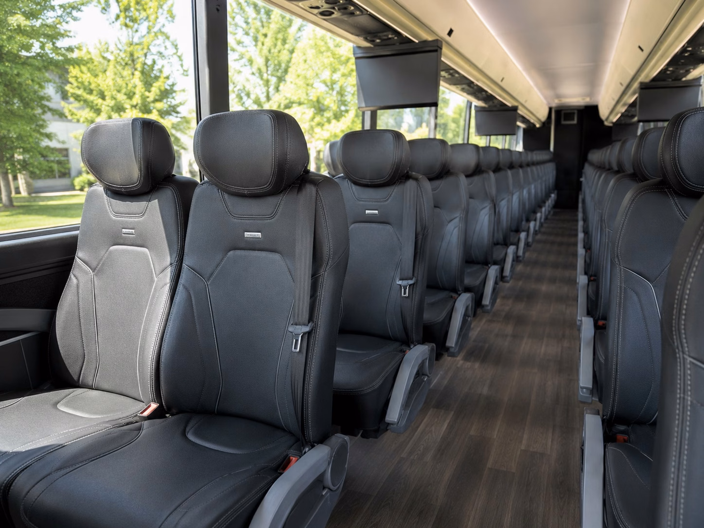 denton charter bus interior